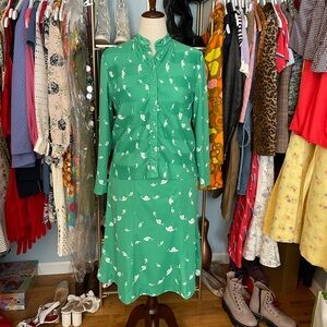 Vintage Snail Skirt Set - Size Large